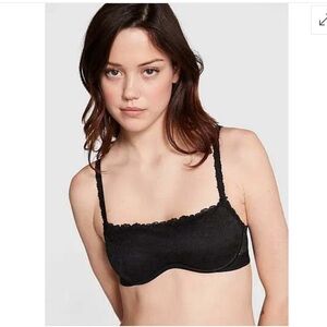 PINK Victoria’s Secret underside black lacy bralette